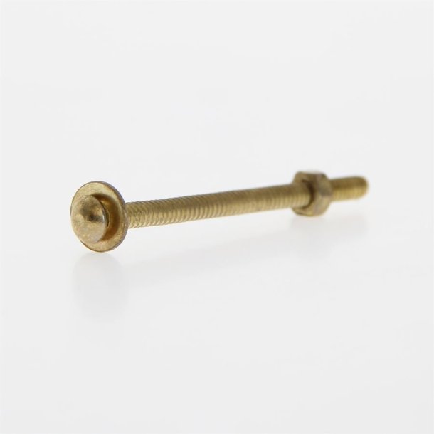 Screw with nut and flat washers Brass