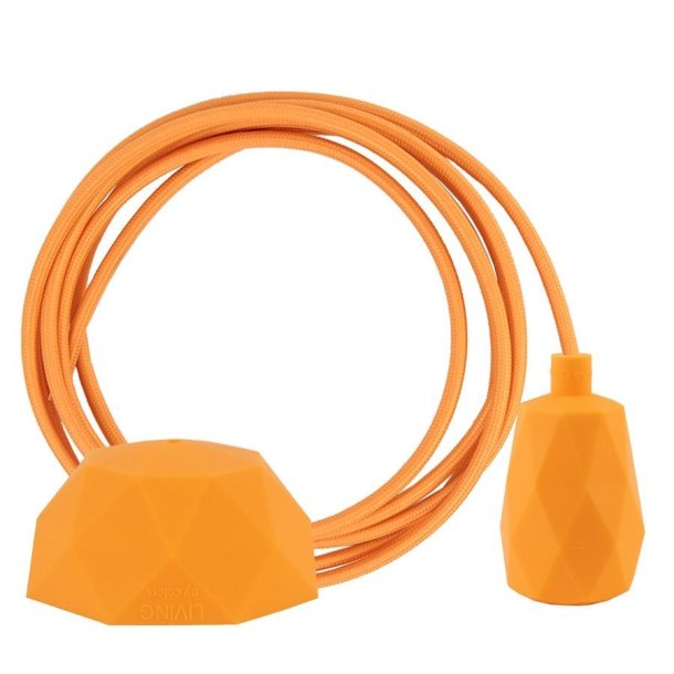 Pale orange cable 3 m. w/sunflower Facet