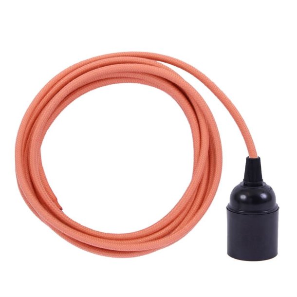 Dusty Peach cable 3 m. w/bakelite lamp holder