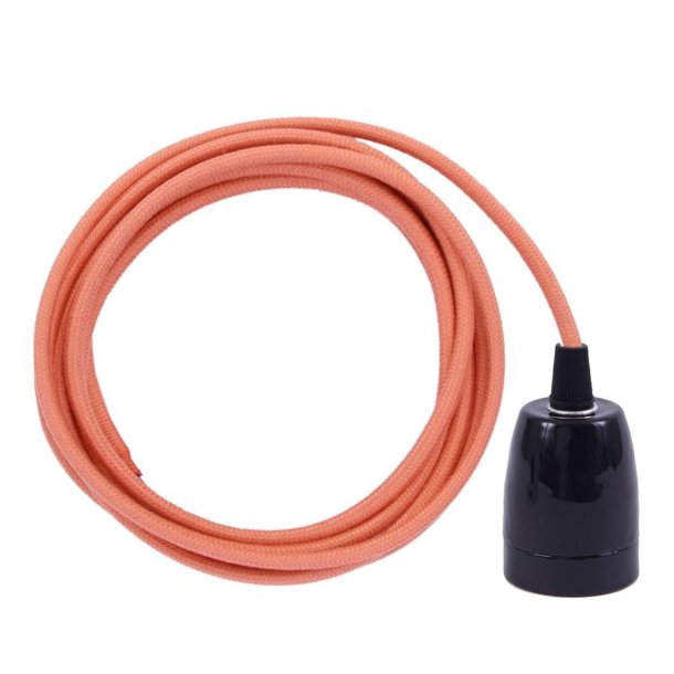 Dusty Peach cable 3 m. w/black porcelain