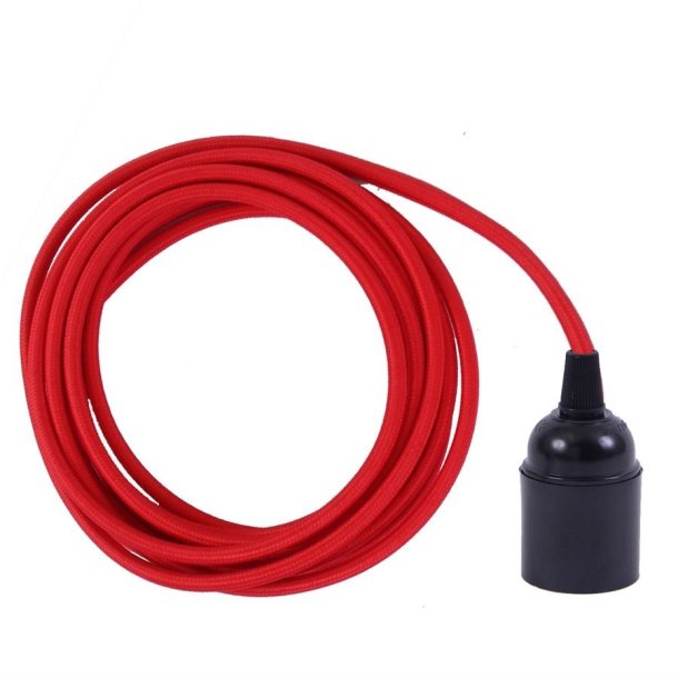 Red cable 3 m. w/bakelite lamp holder