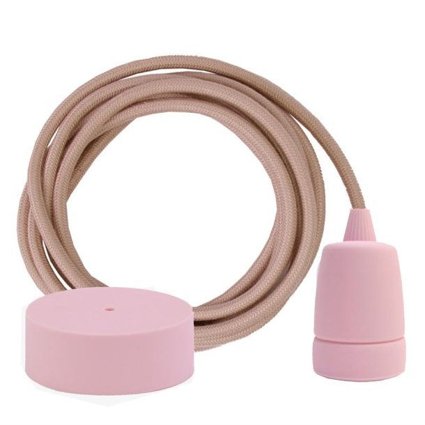 Dusty Pale pink cable 3 m. w/pale pink Copenhagen