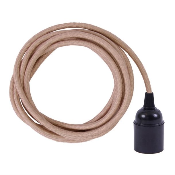 Dusty Pale pink cable 3 m. w/bakelite lamp holder