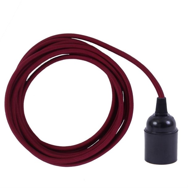 Bordeaux cable 3 m. w/bakelite lamp holder