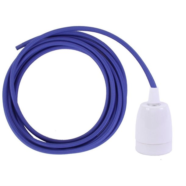 Jeans blue cable 3 m. w/white porcelain