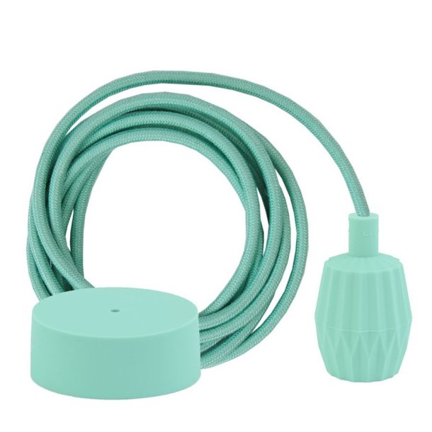 Dusty Pale turquoise cable 3 m. w/pale turquoise Plisse