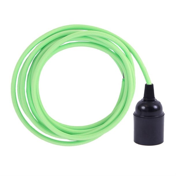 Spring green cable 3 m. w/bakelite lamp holder