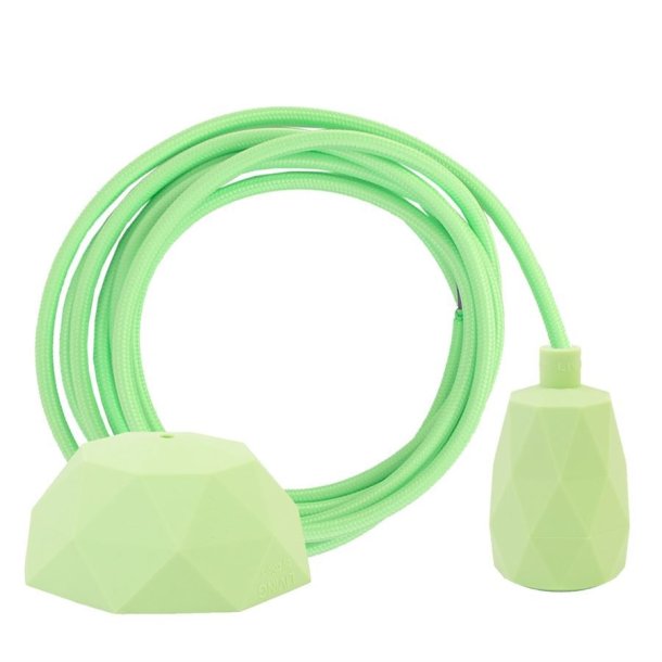 Spring green cable 3 m. w/pale green Facet