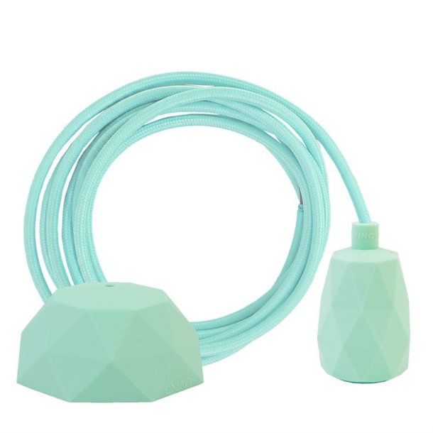 Mint cable 3 m. w/pale Turquoise Facet