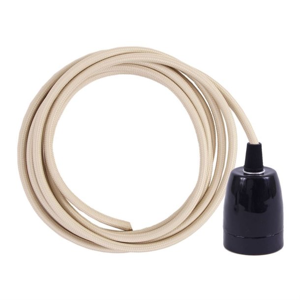 Nude cable 3 m. w/black porcelain