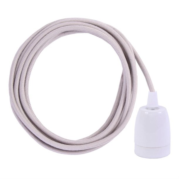 Dusty Flax cable 3 m. w/white porcelain