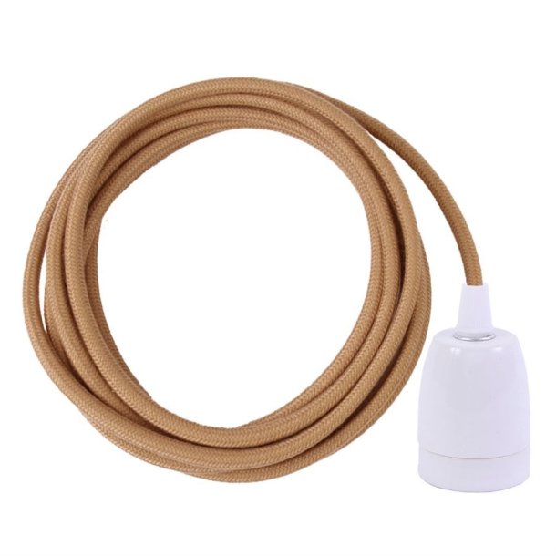 Dusty Latte cable 3 m. w/white porcelain