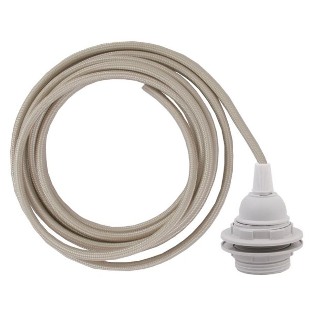 Khaki cable 3 m. w/white porcelain