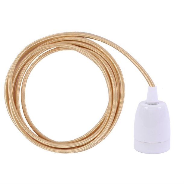 Golden cable 3 m. w/white porcelain