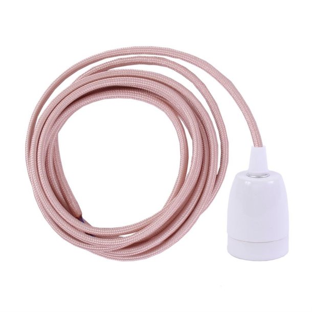 Pale copper cable 3 m. w/white porcelain