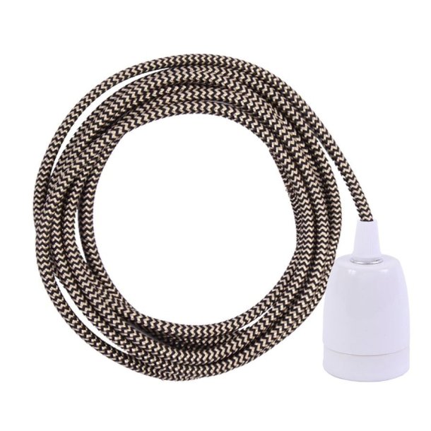 Gold Snake cable 3 m. w/white porcelain