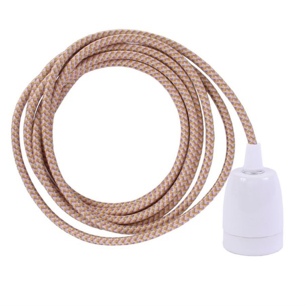 Pastel Mix cable 3 m. w/white porcelain