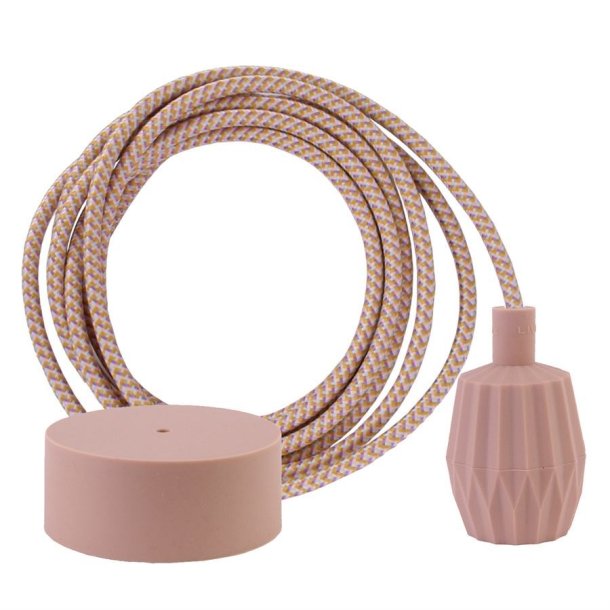 Pastel Mix cable 3 m. w/nude Plisse