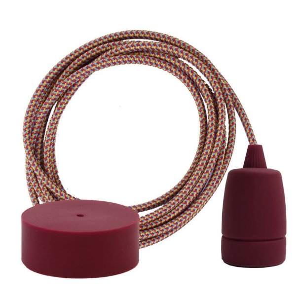 Pink Mix cable 3 m. w/bordeaux Copenhagen