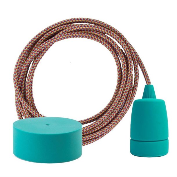 Pink Mix cable 3 m. w/turquoise Copenhagen