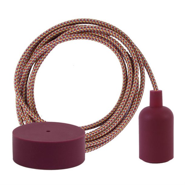 Pink Mix cable 3 m. w/bordeaux New