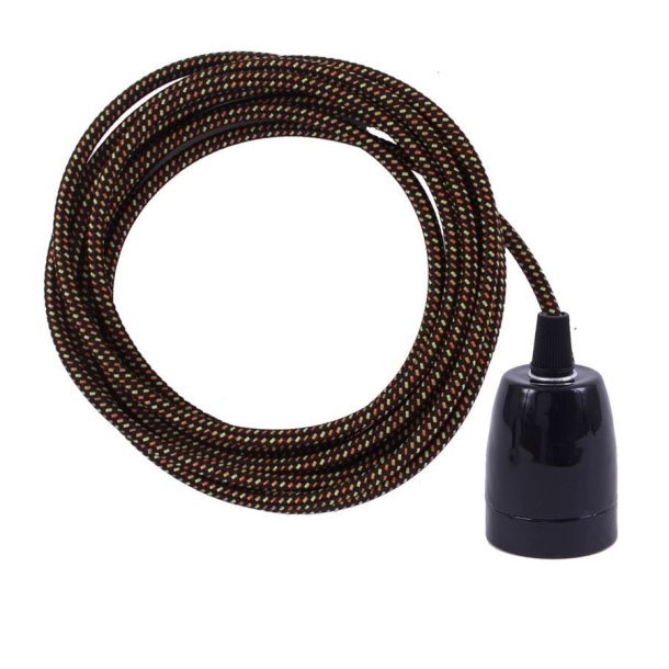 Warm Mix cable 3 m. w/black porcelain