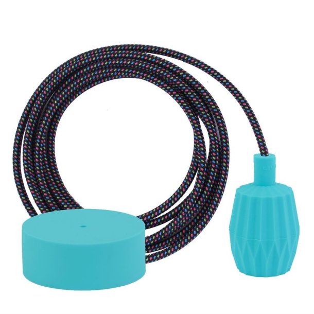 Cold Mix cable 3 m. w/pale blue Plisse