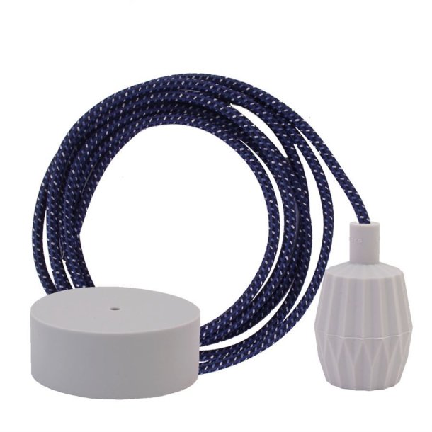 Denim Mix cable 3 m. w/pale grey Plisse