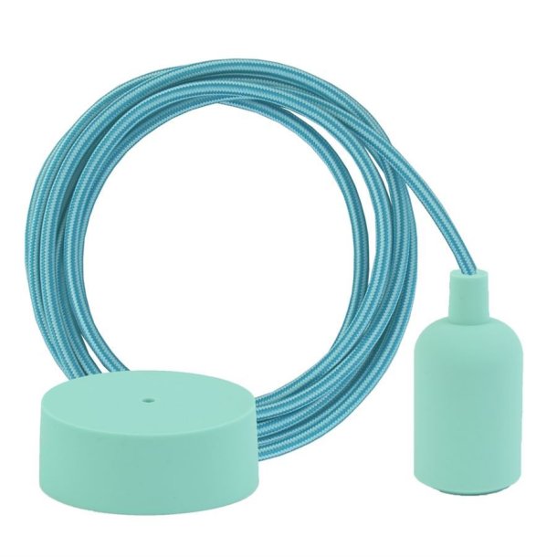 Turquoise Stripe cable 3 m. w/pale turquoise New