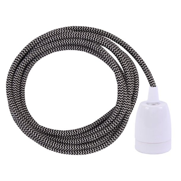 Silver Snake cable 3 m. w/white porcelain