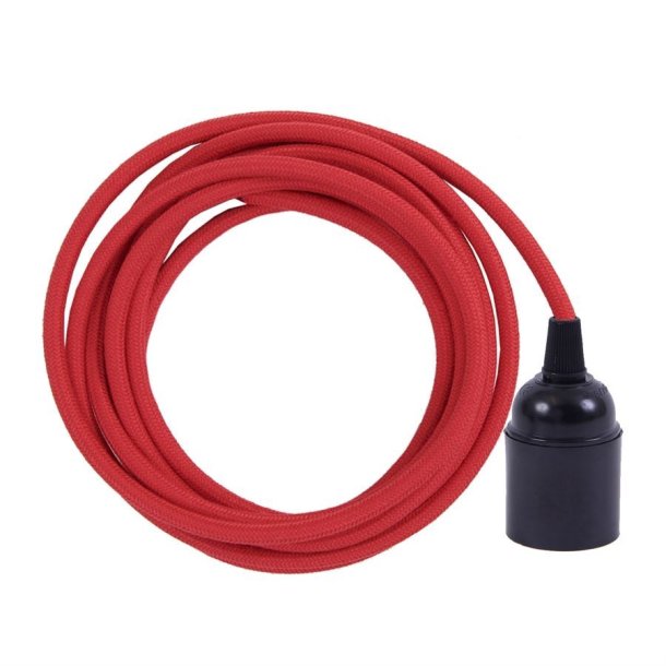 Dusty Red cable 3 m. w/bakelite lamp holder