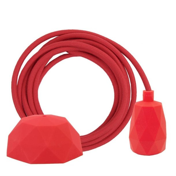 Dusty Red cable 3 m. w/red Facet