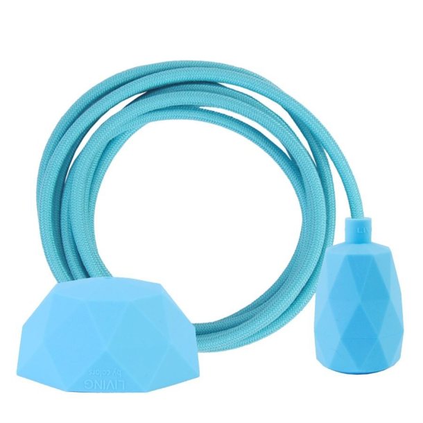 Dusty Clear blue cable 3 m. w/pale blue Facet