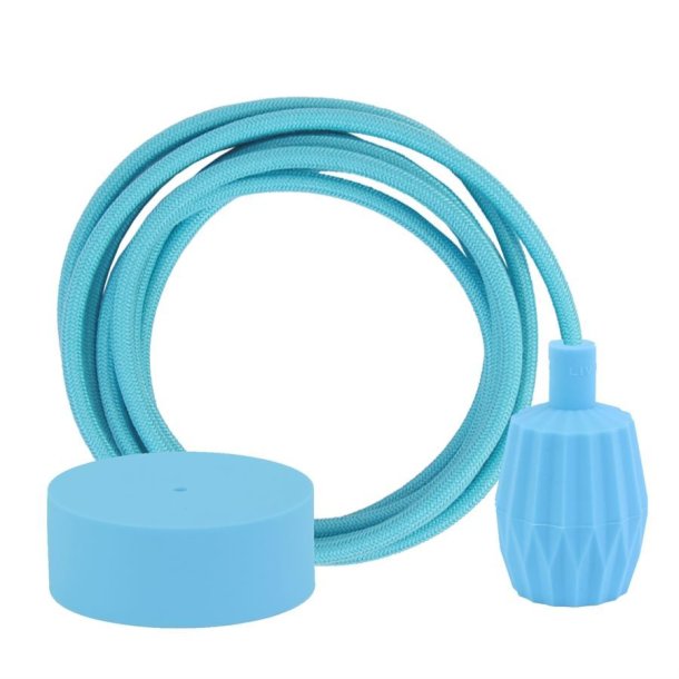 Dusty Clear blue cable 3 m. w/pale blue Plisse