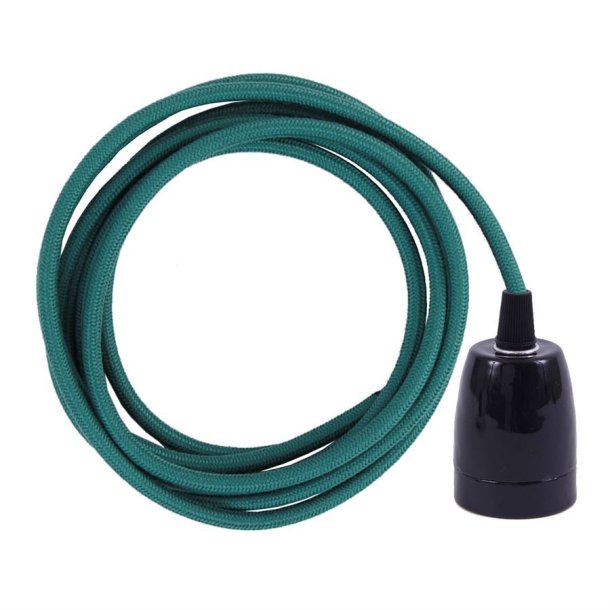 Dusty Petrol cable 3 m. w/black porcelain