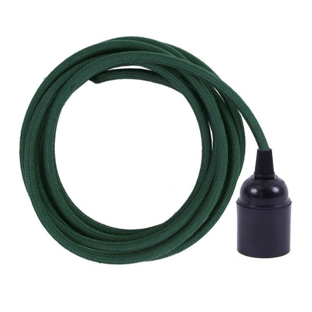 Dusty Dark green cable 3 m. w/bakelite lamp holder