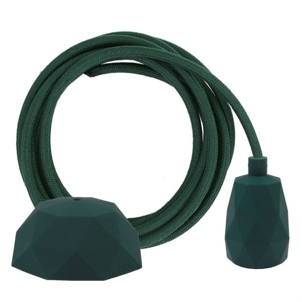 Dusty Dark green cable 3 m. w/dark green Facet