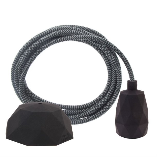 Dusty Black Snake cable 3 m. w/black Facet