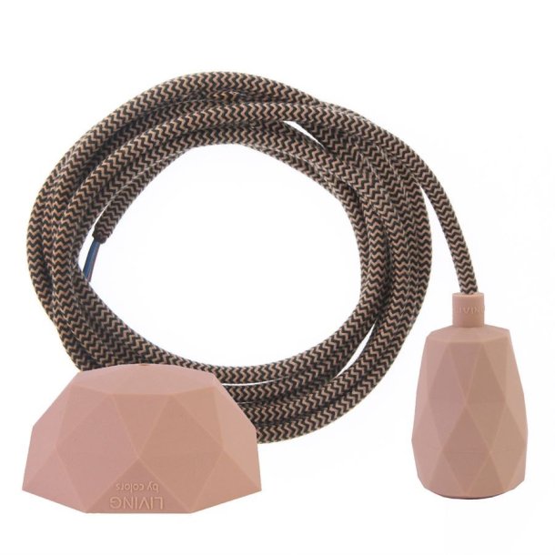 Dusty Latte Snake cable 3 m. w/nude Facet