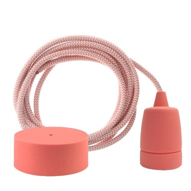 Dusty Peach Snake cable 3 m. w/peach Copenhagen