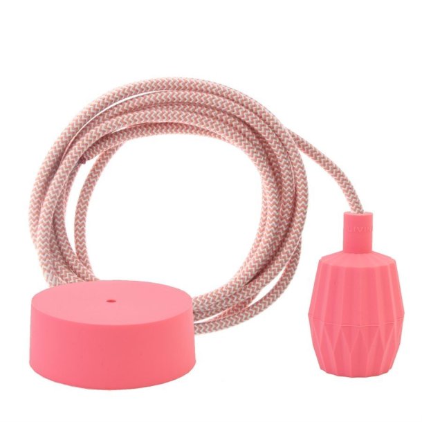 Dusty Peach Snake cable 3 m. w/peach Plisse