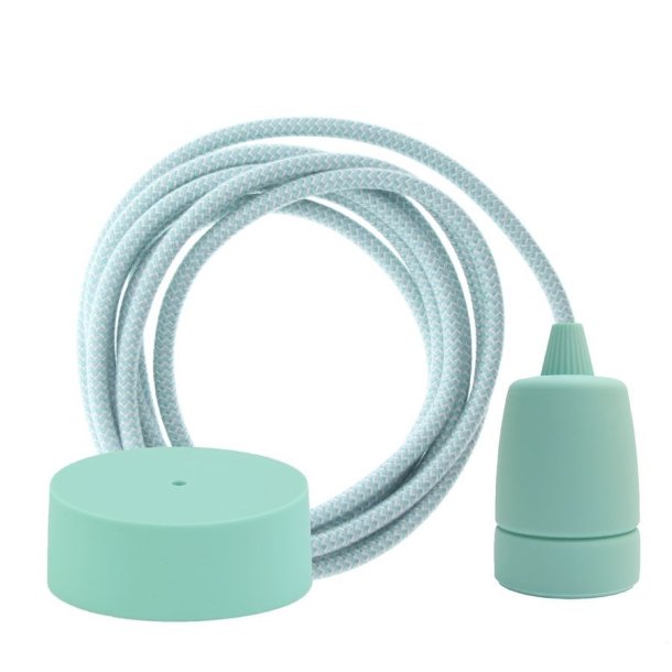 Dusty Turquoise Snake cable 3 m. w/pale turquoise Copenhagen