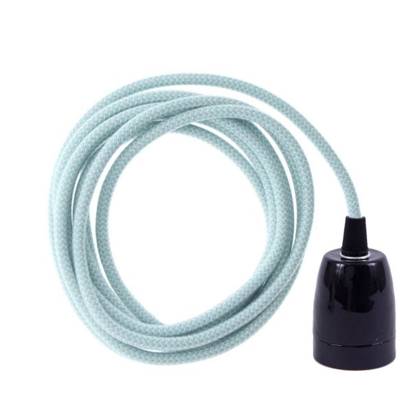 Dusty Turquoise Snake cable 3 m. w/black porcelain