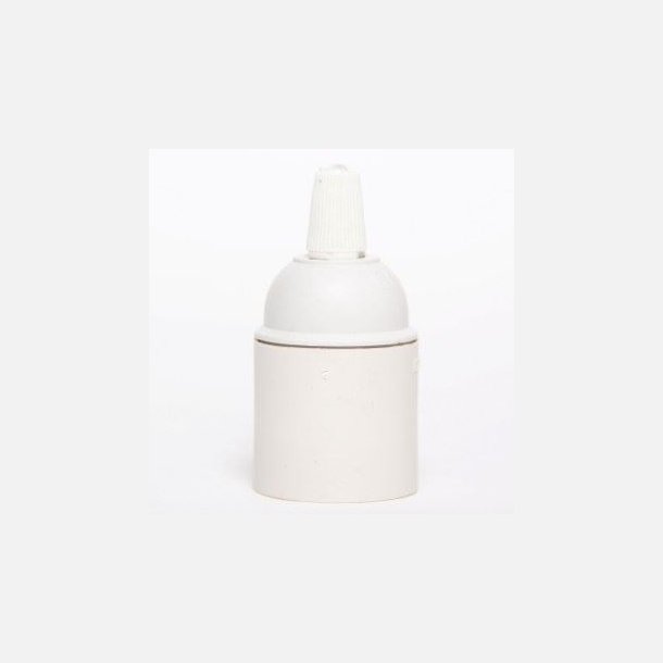 White plastic lamp holder E27