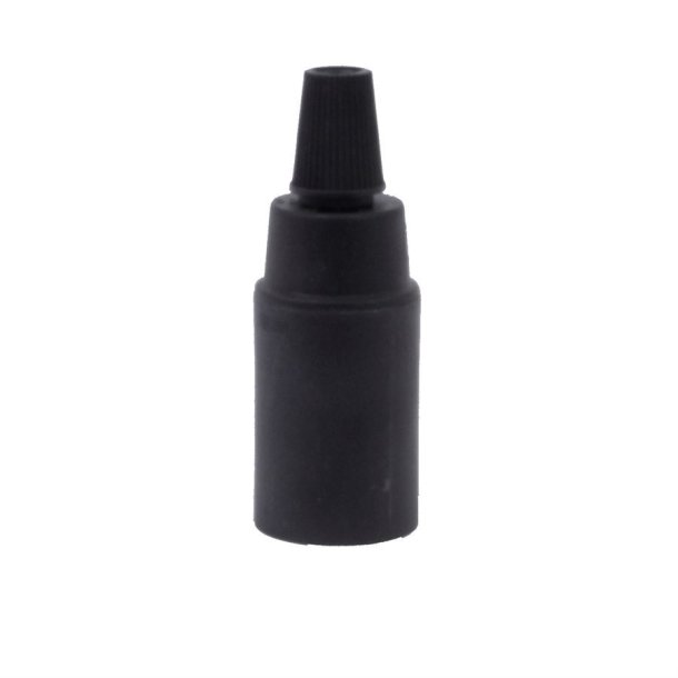 Black plastic lamp holder E14