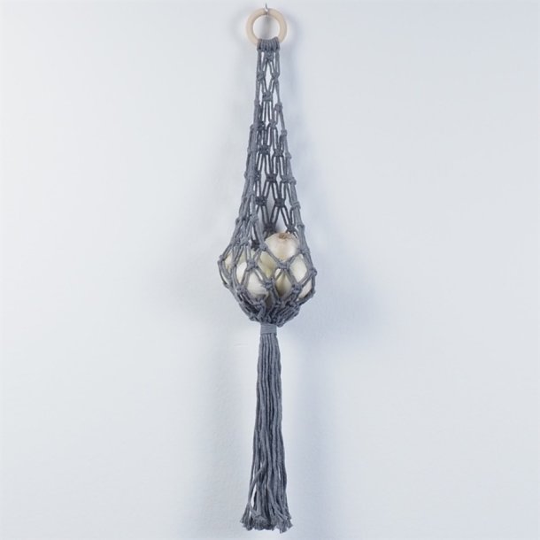 Macrame basket Dark grey