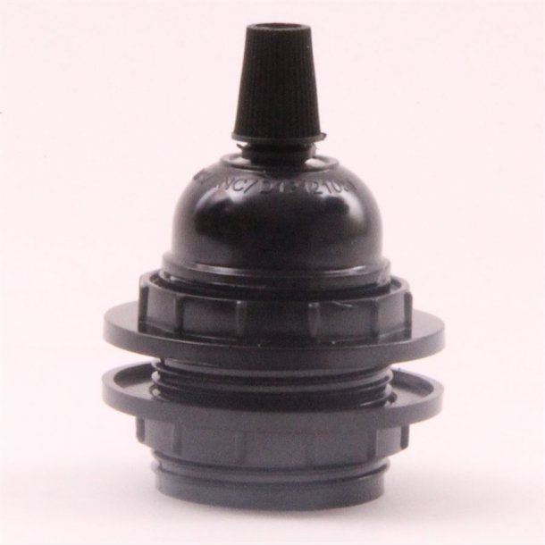 Black bakelite lamp holder for shade E27