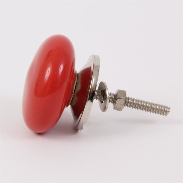 Red flat knob