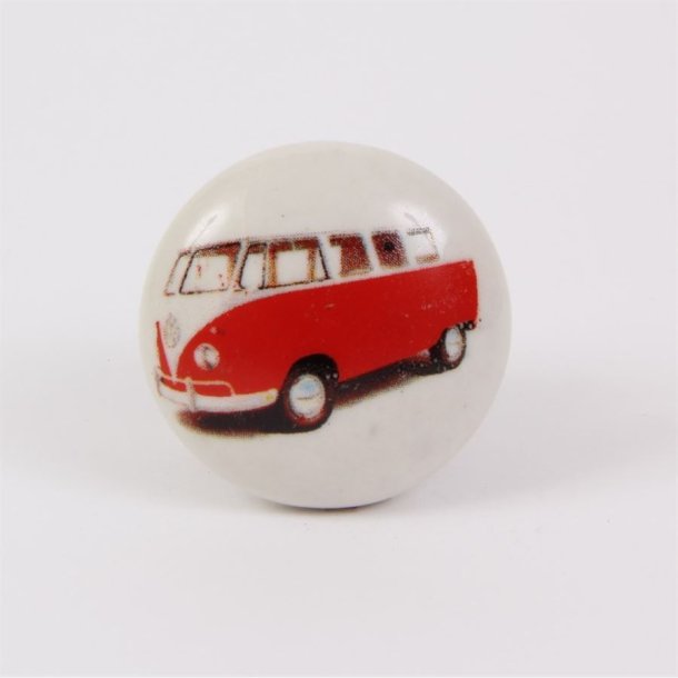 Knob with red bus