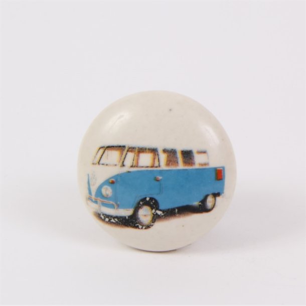 Knob with blue bus